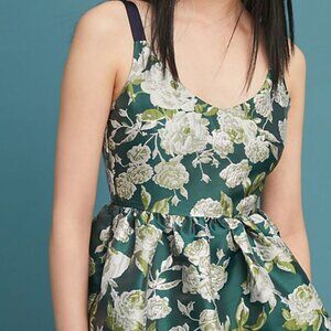 Anthropologie Sunday in Brooklyn Floral Jacquard Peplum XL